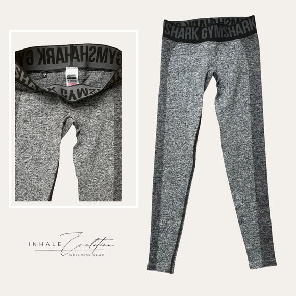 Gymshark Heather Grey/Black Band Legging - Picture 1 of 1